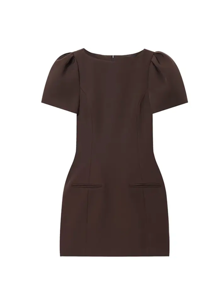 Women’s Slimming Solid Dress | with Zip & Pockets
