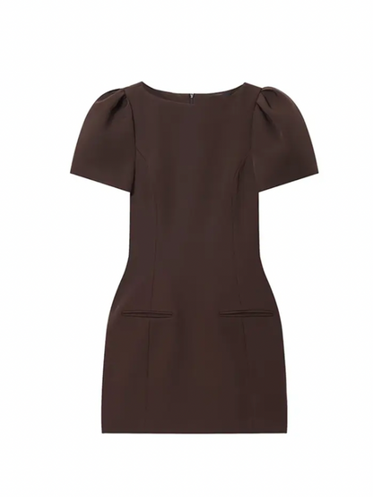 Women’s Slimming Solid Dress | with Zip & Pockets