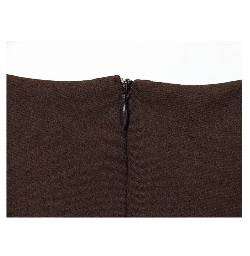 Women’s Slimming Solid Dress | with Zip & Pockets