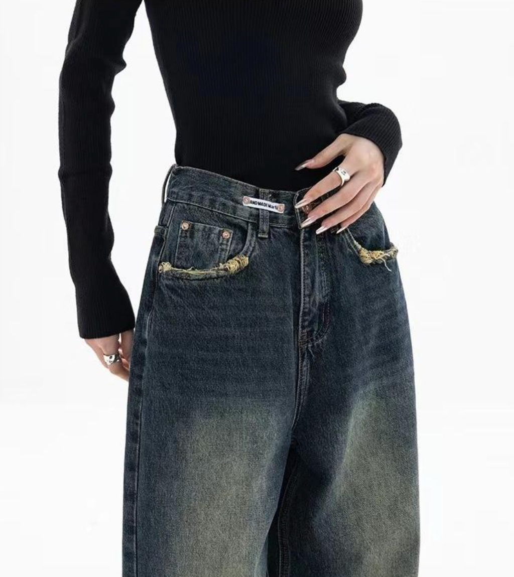 Hilda – Vintage Baggy Boyfriend Jeans with Washed Look