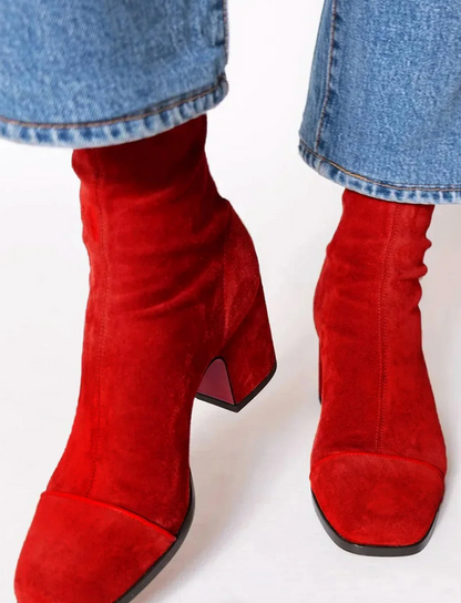Elegant Ankle Boots | Comfortable Design with Shock Absorption