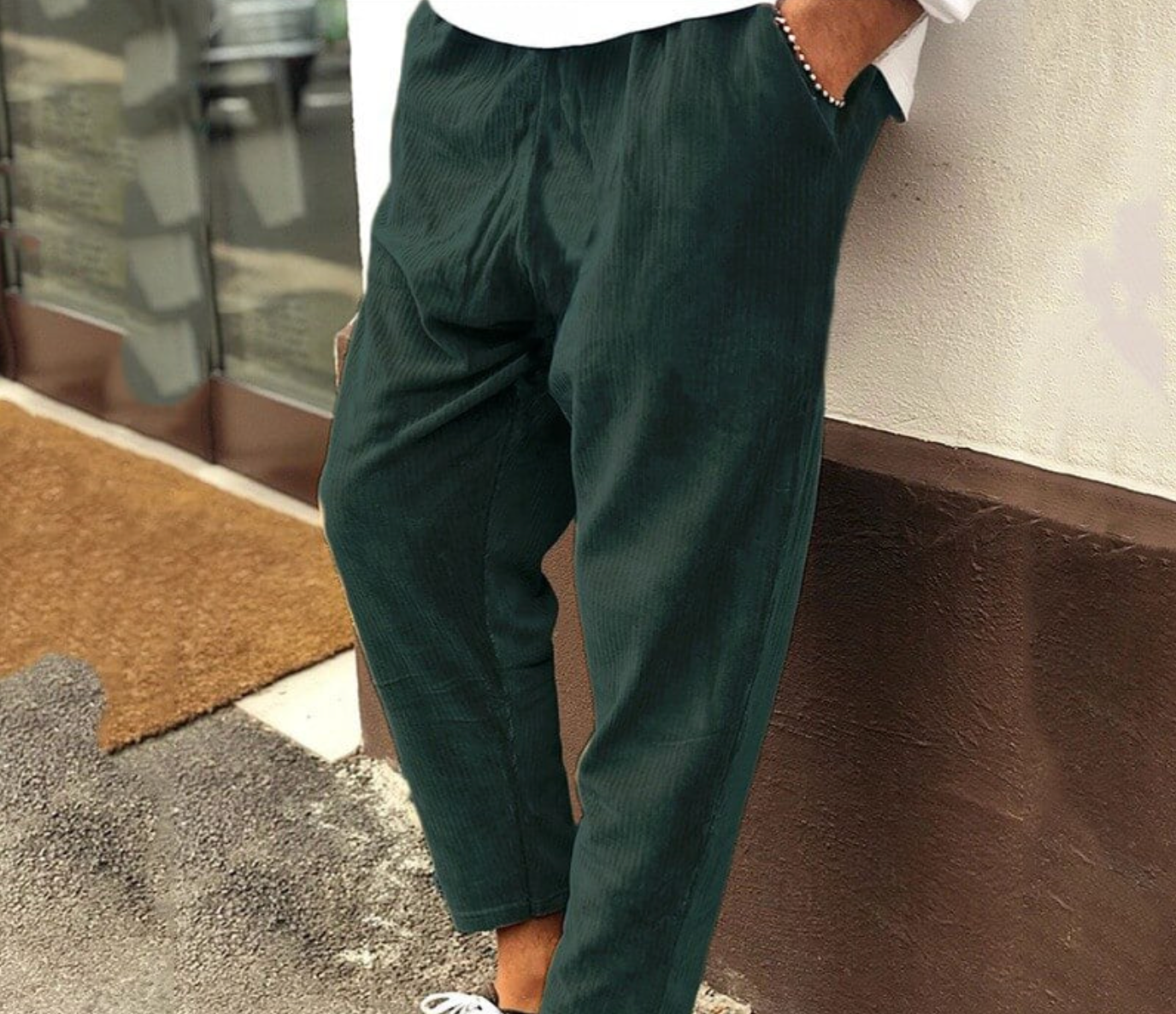 Relaxed Cotton Chinos for Men | Earth Brown