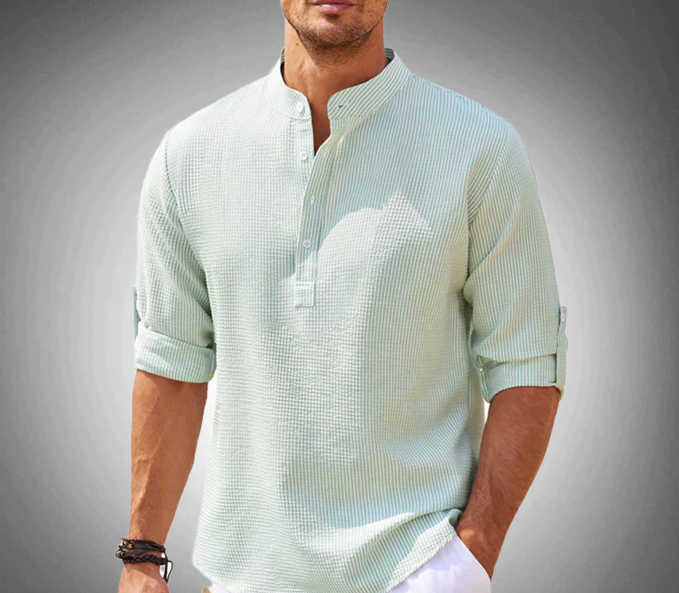 Casual Henley Shirt for Men | Short Sleeve