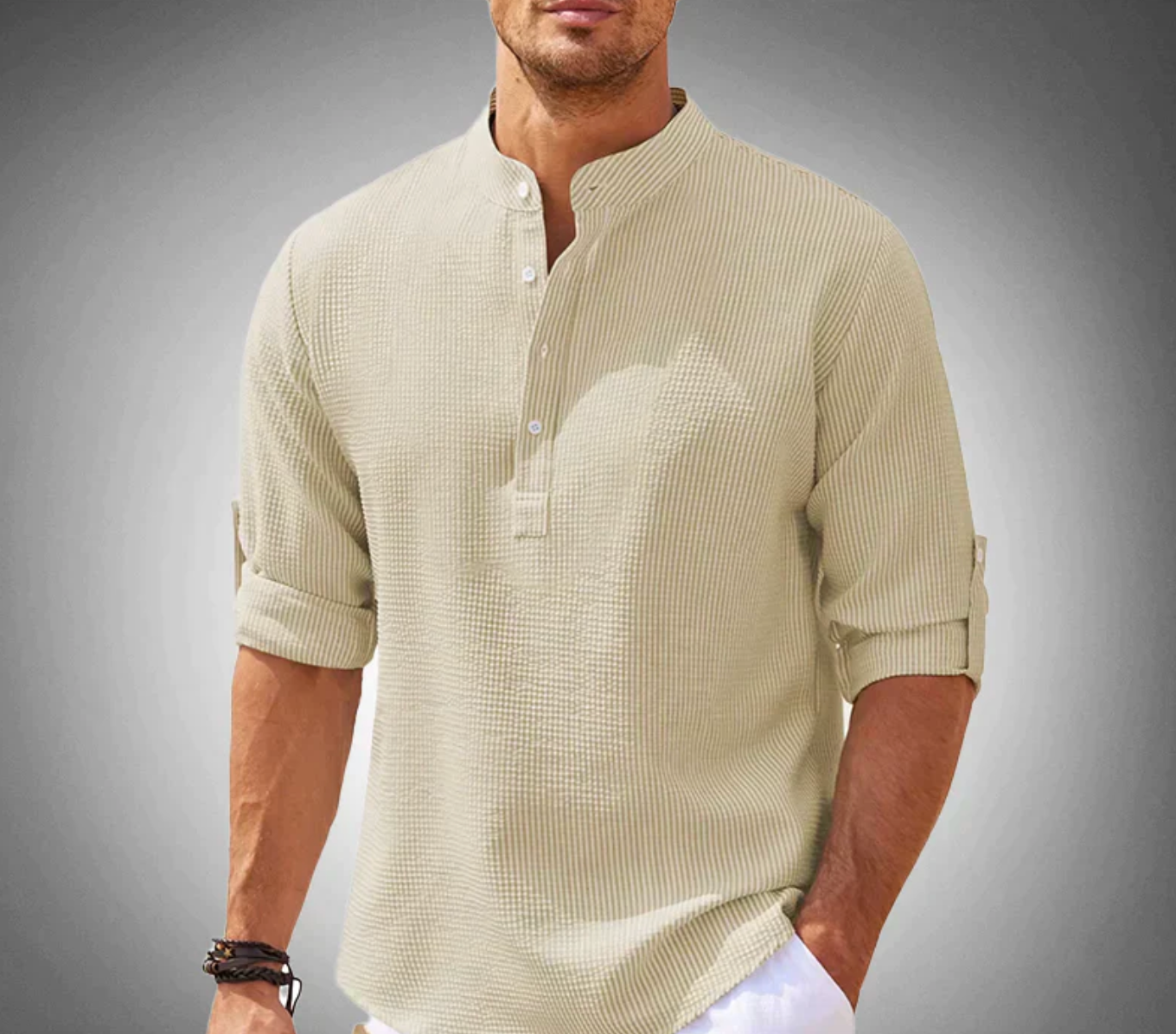 Casual Henley Shirt for Men | Short Sleeve