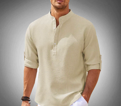 Casual Henley Shirt for Men | Short Sleeve