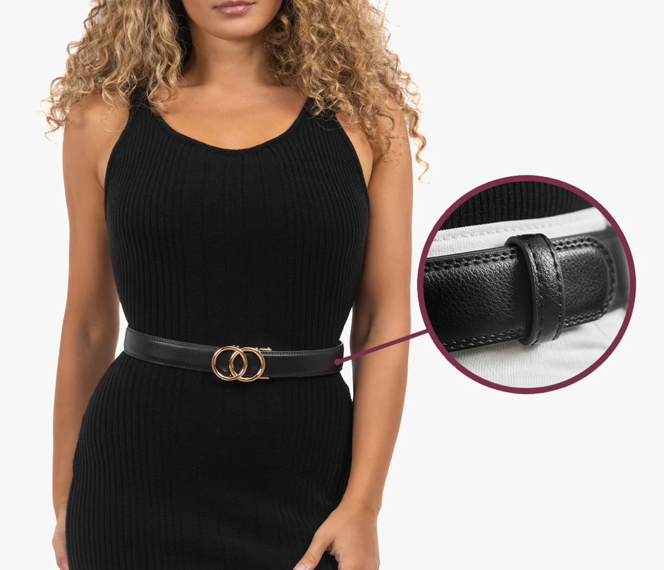 Modern Belt | Gold Buckle