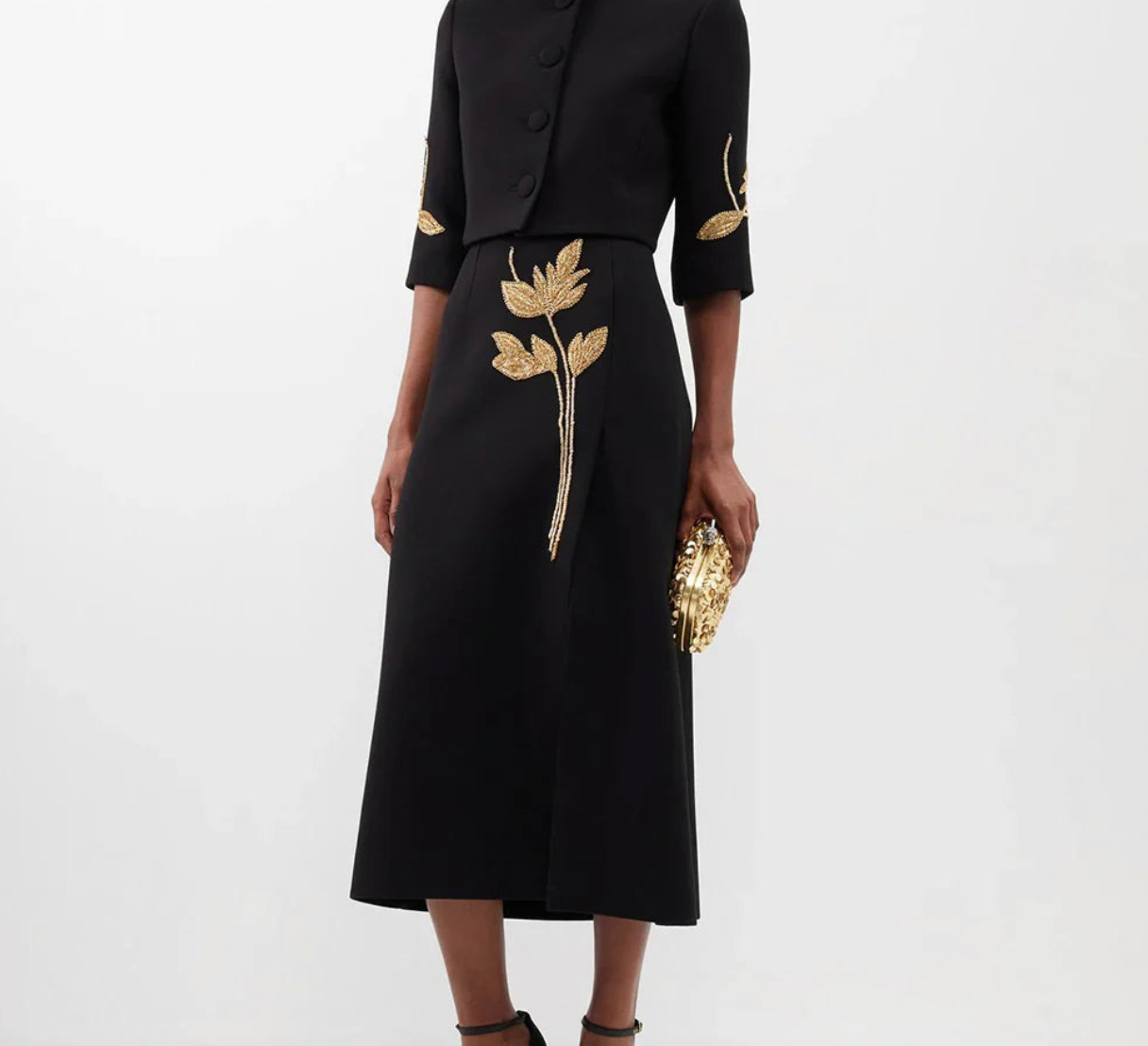 Chic Two Piece Set for Women | Black & Gold
