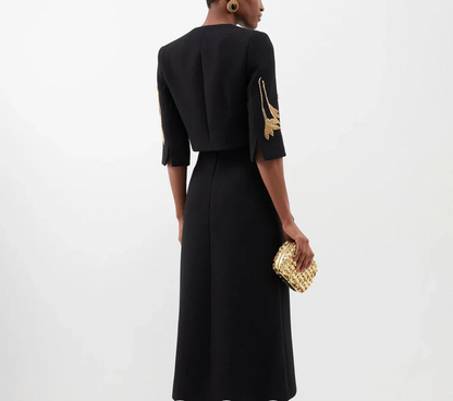 Chic Two Piece Set for Women | Black & Gold
