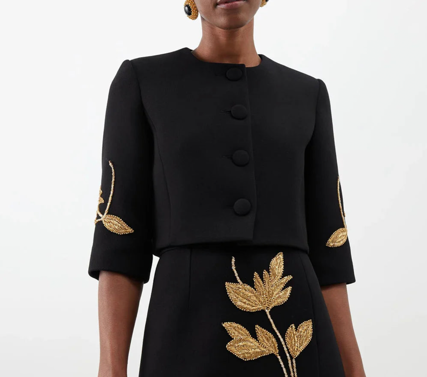 Chic Two Piece Set for Women | Black & Gold