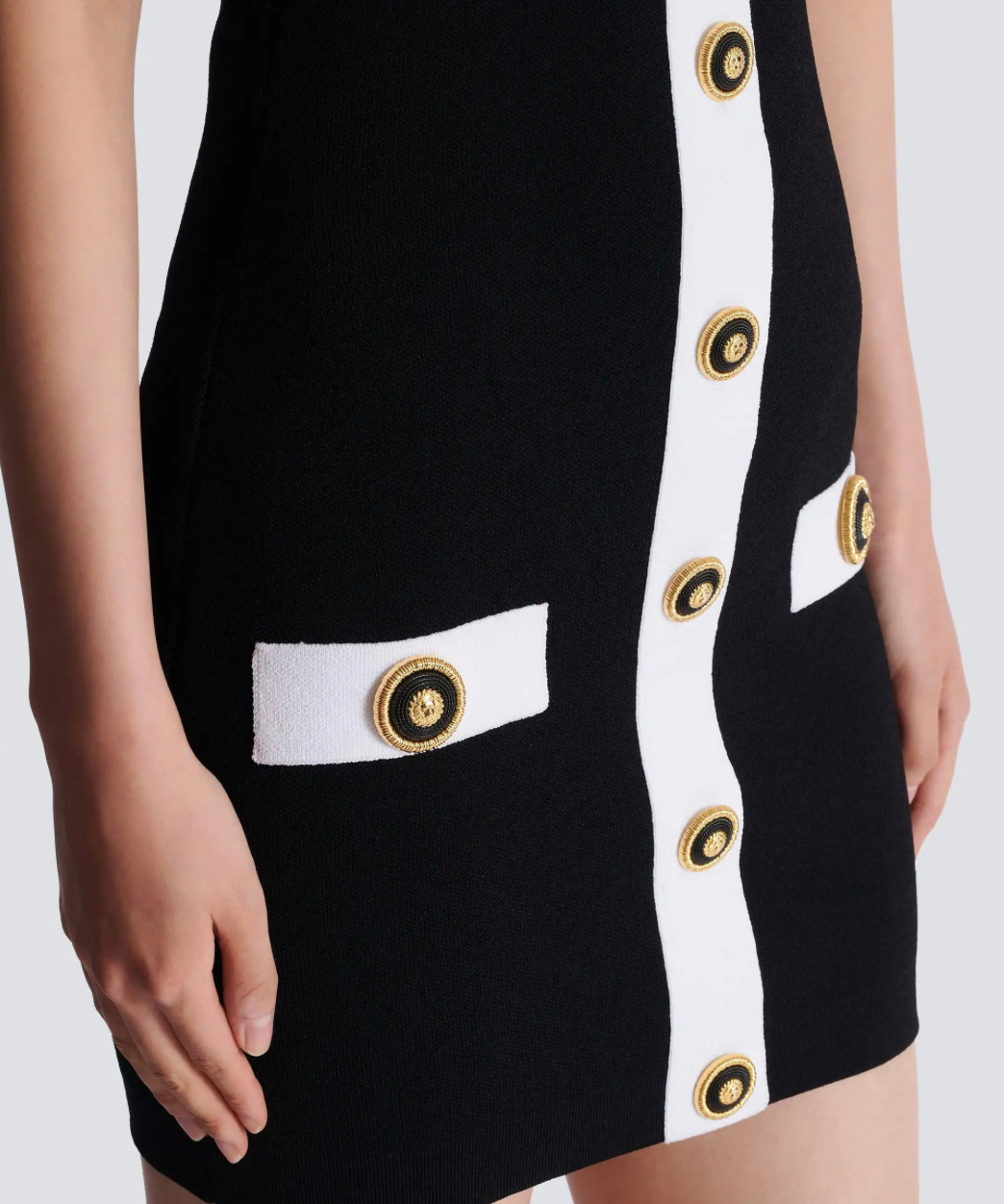 New Spring Simple Design Black Patchwork Dress