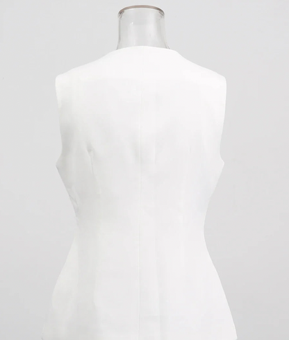 Slimming Split Vest for Women | Round Neck