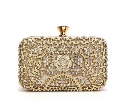 Diamond Evening Clutch for Women | Handle and Shoulder Chain
