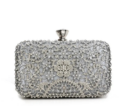Diamond Evening Clutch for Women | Handle and Shoulder Chain