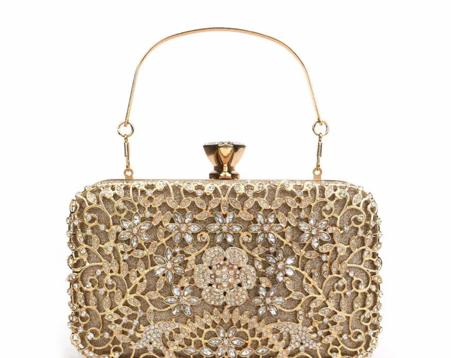 Diamond Evening Clutch for Women | Handle and Shoulder Chain