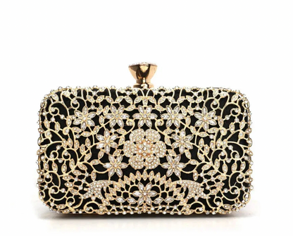 Diamond Evening Clutch for Women | Handle and Shoulder Chain