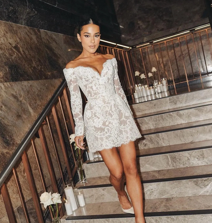 Full Lace Party Dress | Robes de Mariée