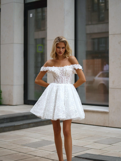 Long Sleeves and Feather Trim | Modern Dress