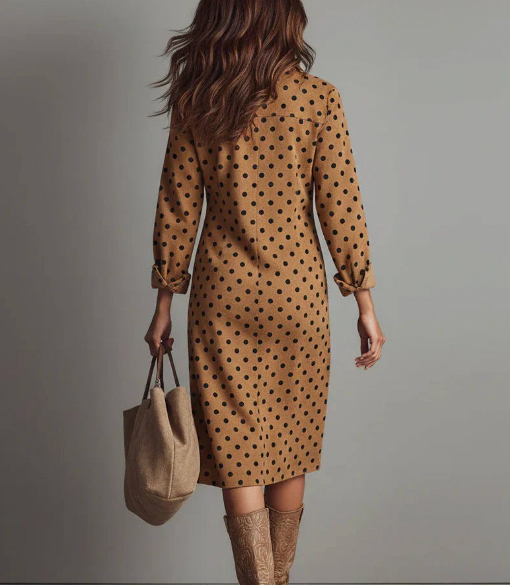 Aurrela | Leather Dress with Dots