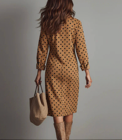 Aurrela | Leather Dress with Dots