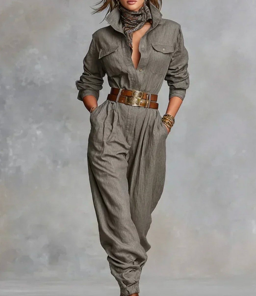 Aurrela | Linen-Cotton Jumpsuit