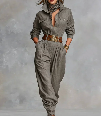 Aurrela | Linen-Cotton Jumpsuit