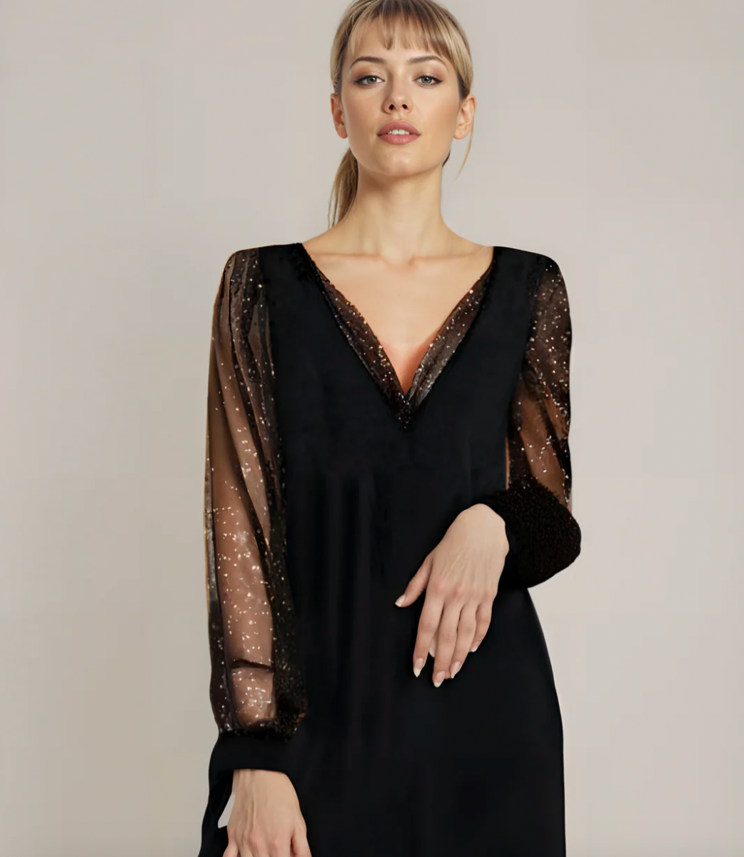 Aurrela | Lace Sleeve Dress