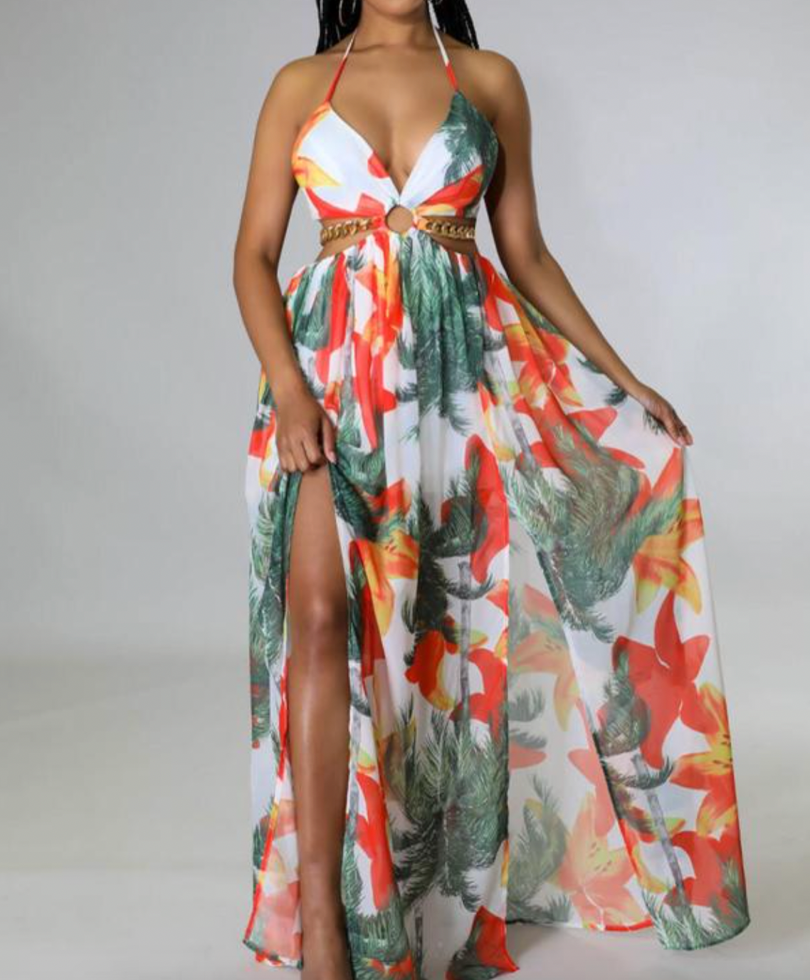 Aurrela | Radiant Floral Maxi Dress