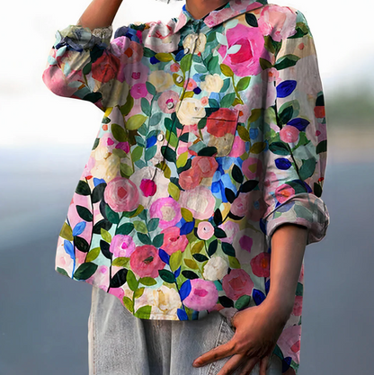Aurrela | Blouse with Romantic Floral Print
