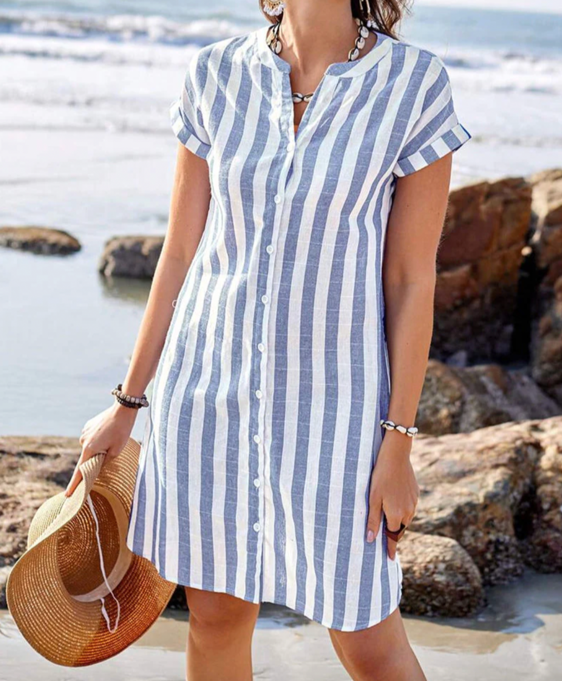 Aurrela | Breeze Stripe Shirt Dress