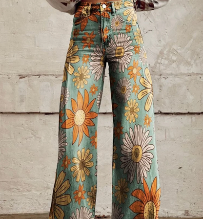 Aurrela | Floral Print Palazzo Pants
