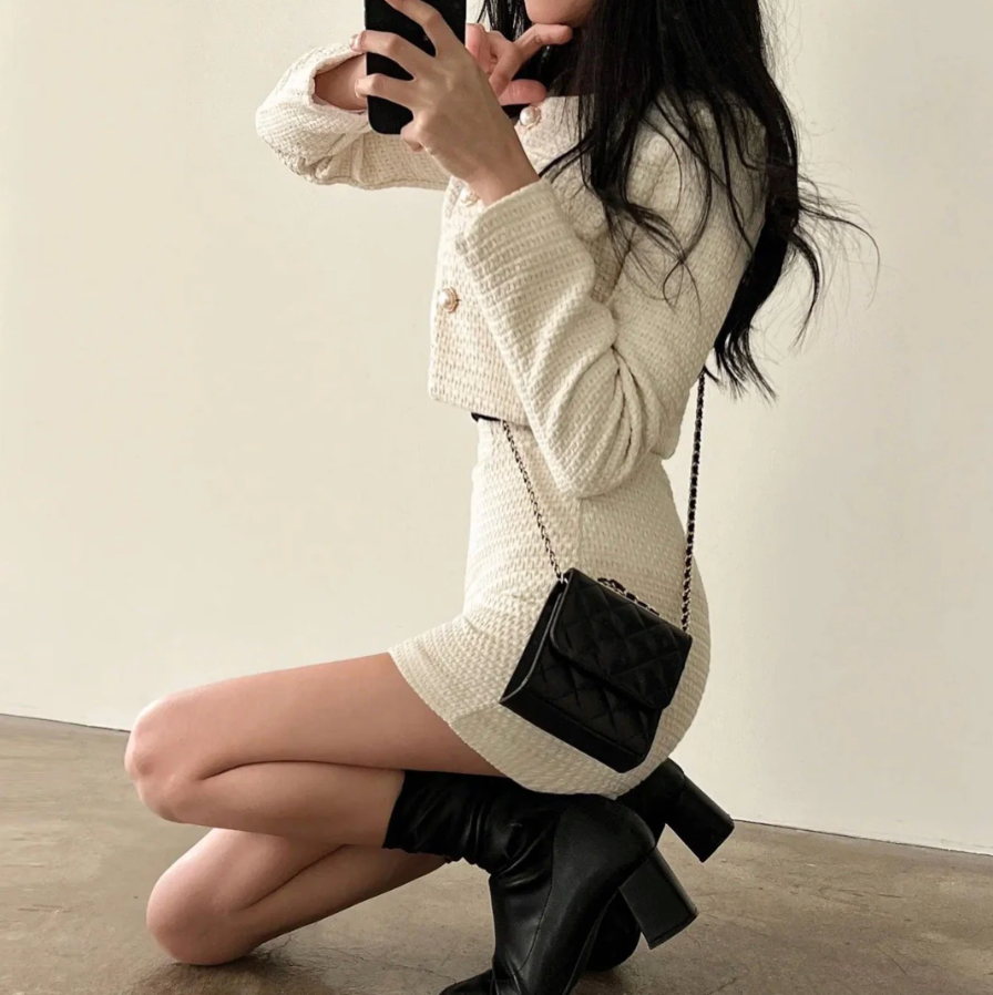 Aurrela | Two-Piece Elegant Tweed Set