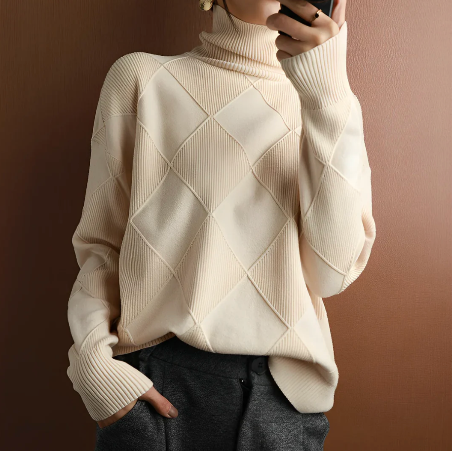 Aurrela | Cowl Neck Knit Sweater