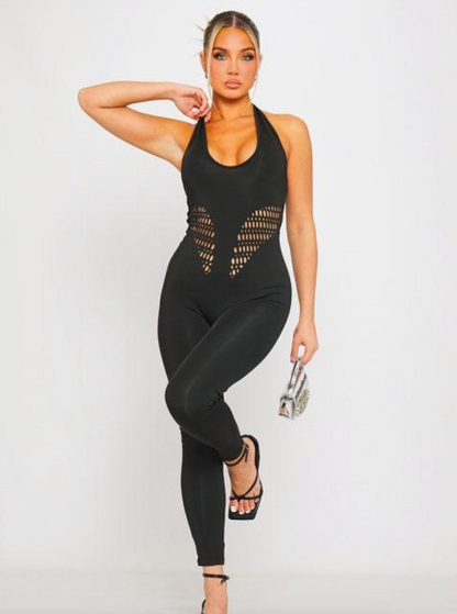 Aurrela Jumpsuit | Sculpted Elegance in Black