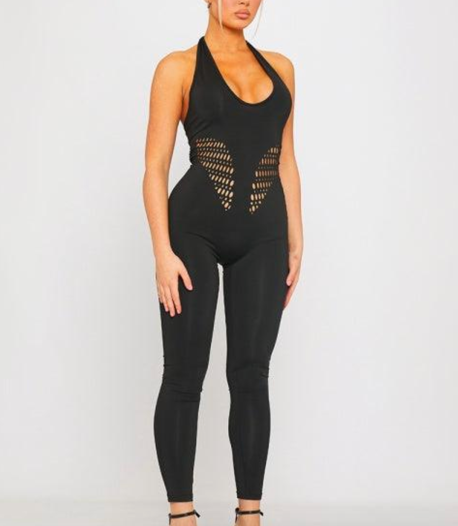 Aurrela Jumpsuit | Sculpted Elegance in Black