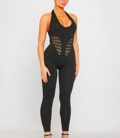 Aurrela Jumpsuit | Sculpted Elegance in Black