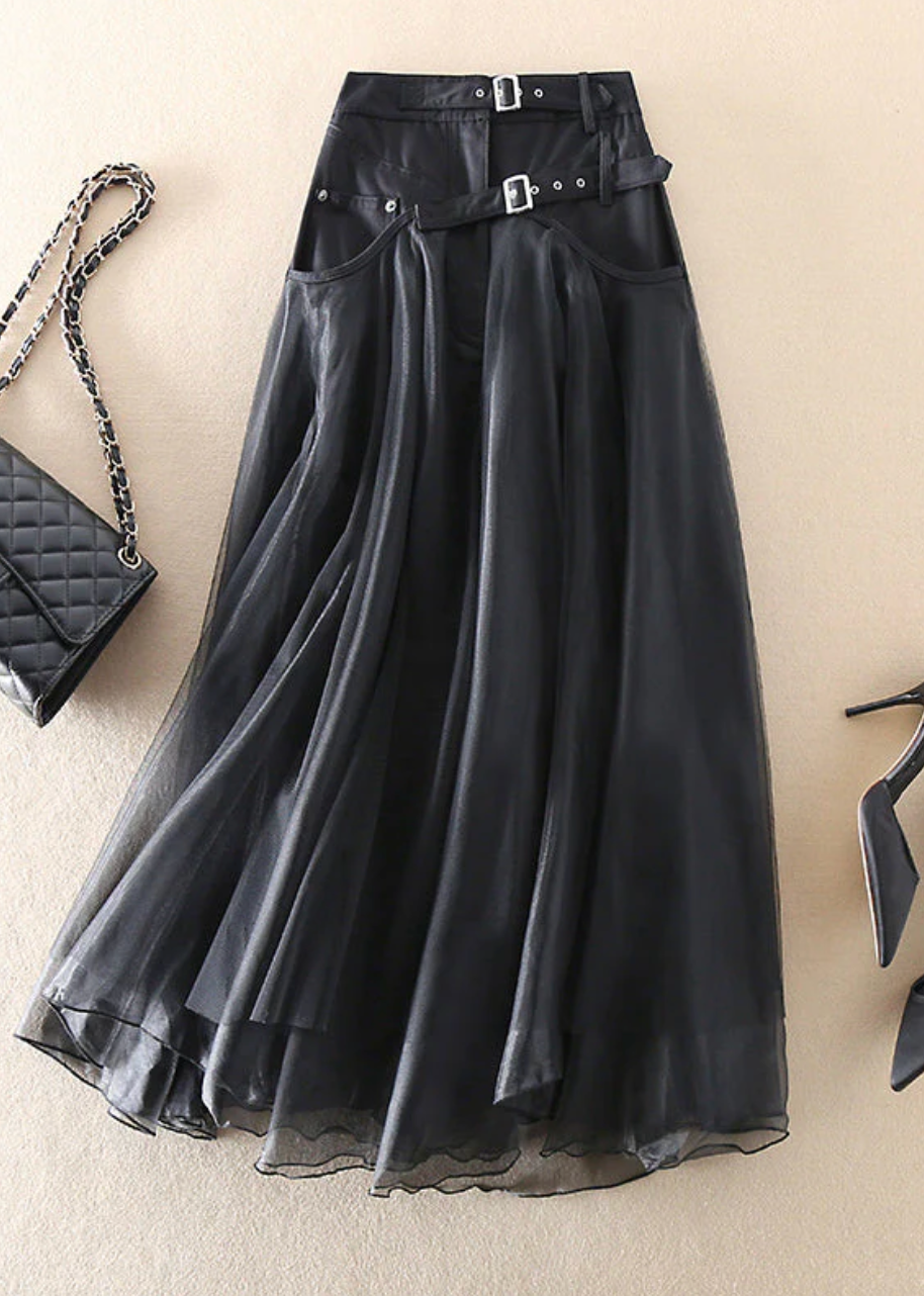 Aurrela | French Grey Tulle Skirt