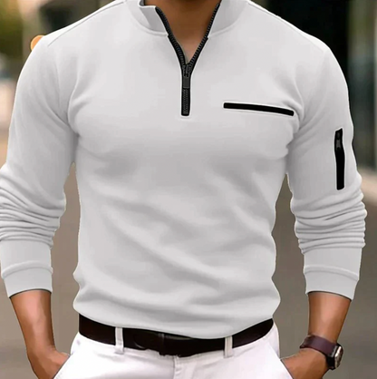 Aurrela | Men's Quarter Zip Polo Shirt