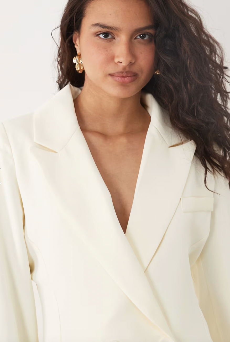 AURRELA | Tailored Wrap Belted Drape Detail Mini Blazer Dress