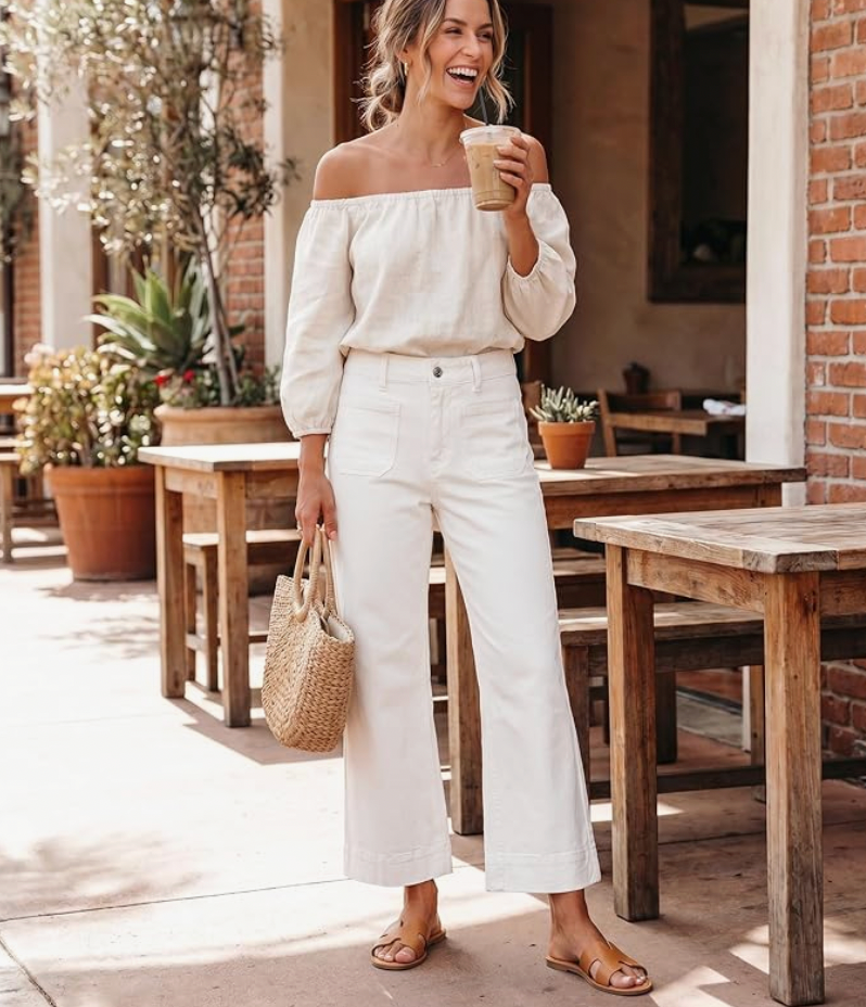 AURRELA | Wide Leg Jeans with Patch Pockets