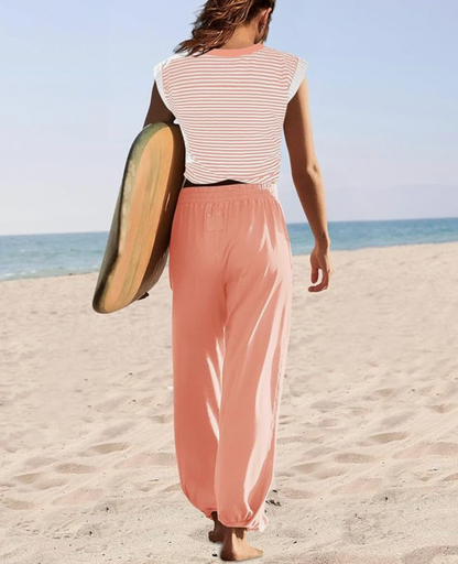 Aurrela | Cropped Top and Wide Trousers with Pockets Tracksuit