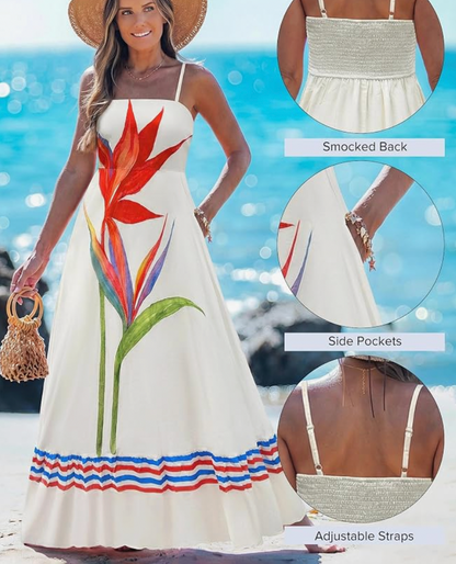 Aurrela | Long Boho A-Line Beach Dress