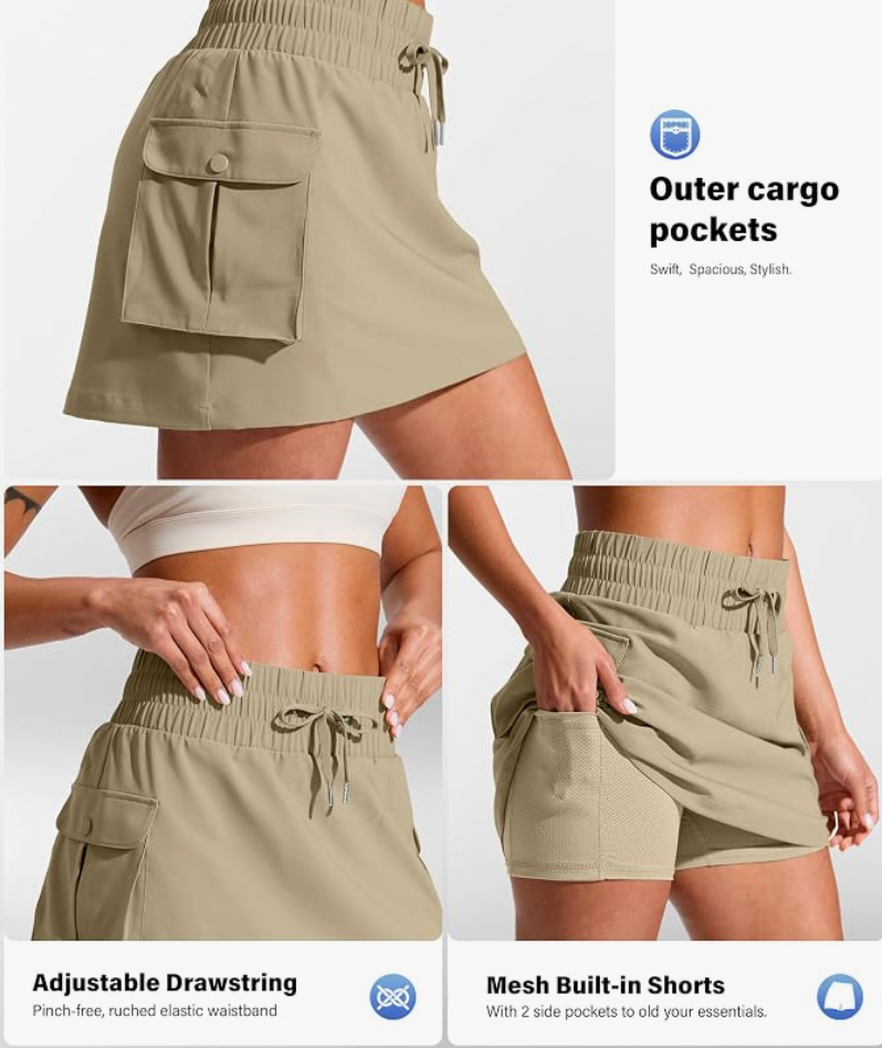 Aurrela | Women's Cargo Skirt with 4 Pockets