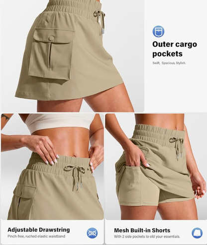 Aurrela | Women's Cargo Skirt with 4 Pockets
