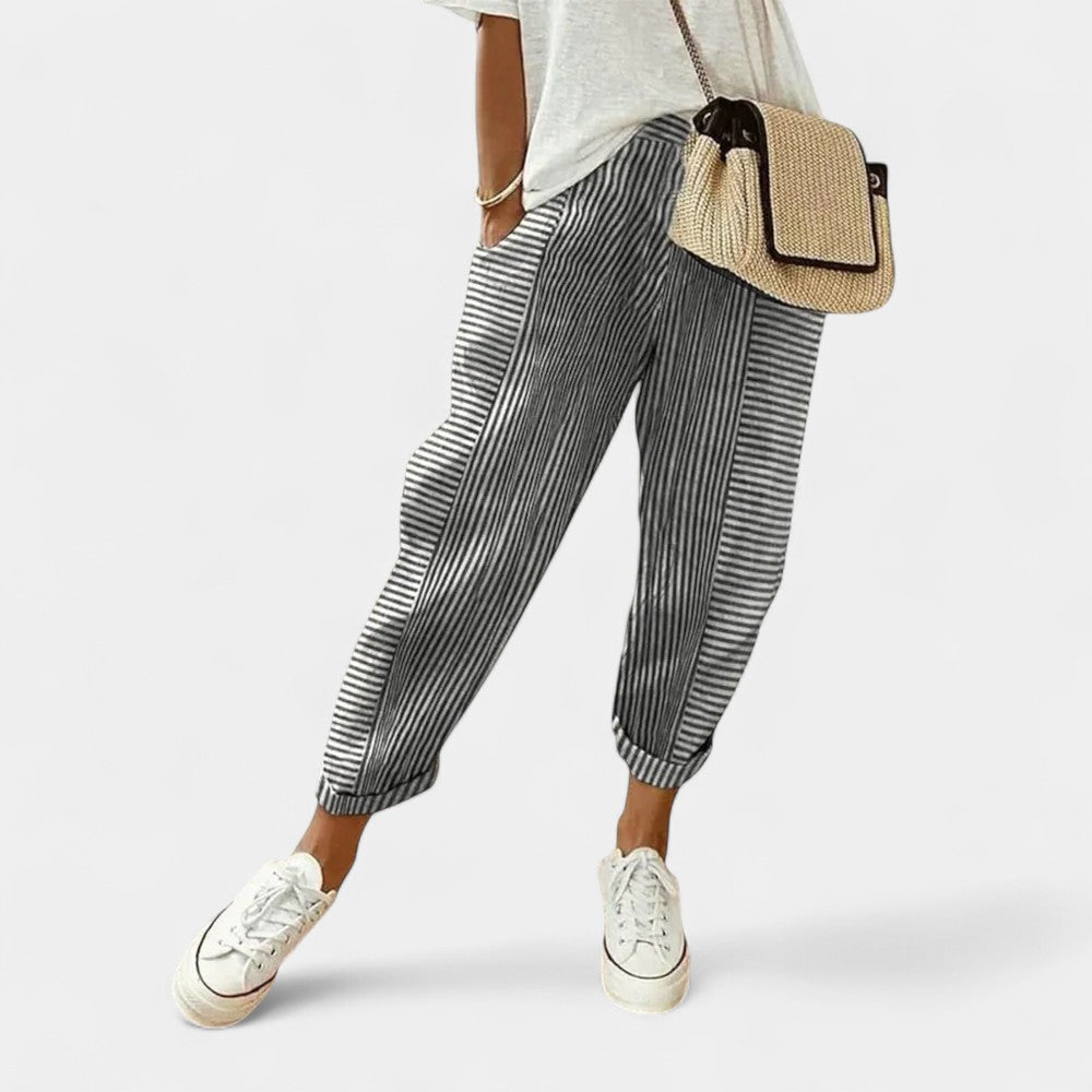 Sandra Striped Pants – Timeless Stripes with Effortless Comfort