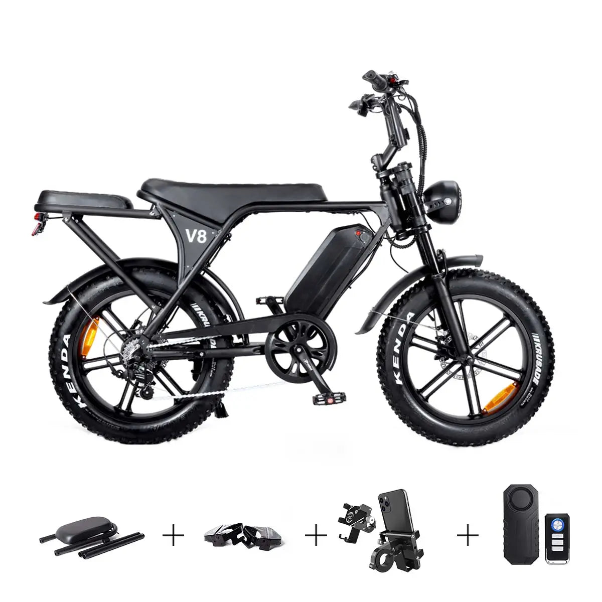 OUXI V8- FATBIKE - ZWART