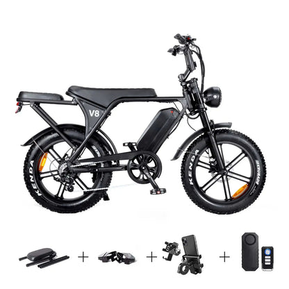 OUXI V8- FATBIKE - ZWART