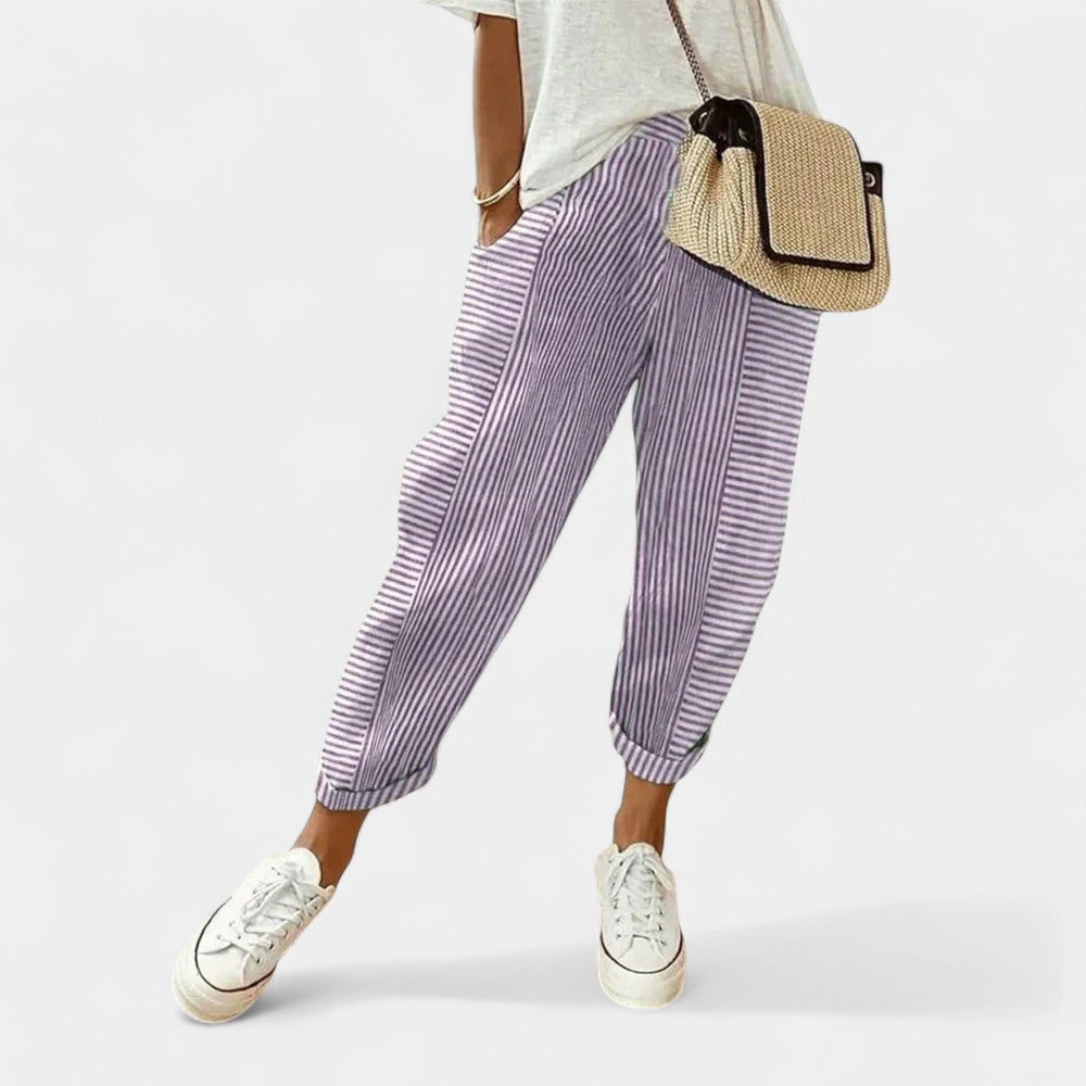 Sandra Striped Pants – Timeless Stripes with Effortless Comfort