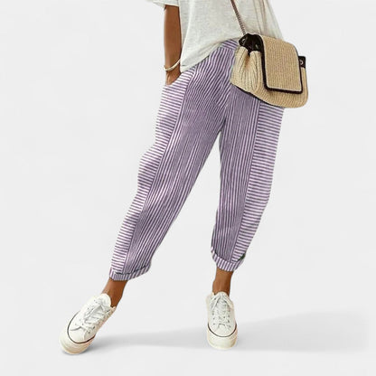 Sandra Striped Pants – Timeless Stripes with Effortless Comfort