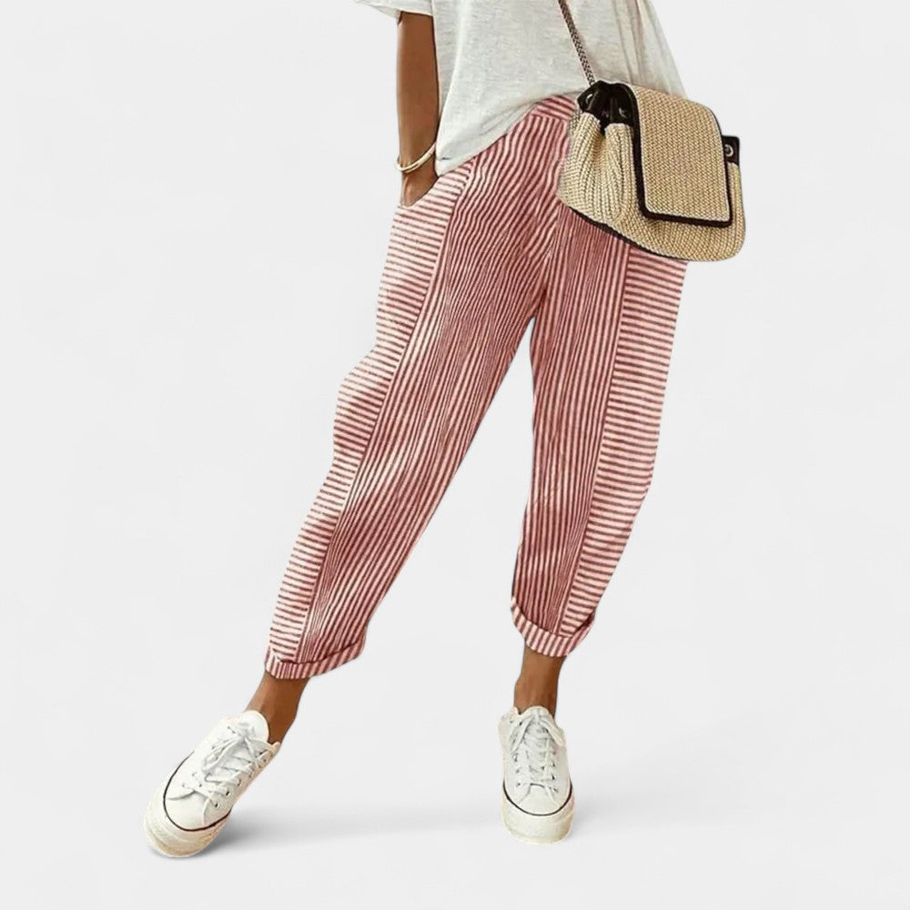 Sandra Striped Pants – Timeless Stripes with Effortless Comfort